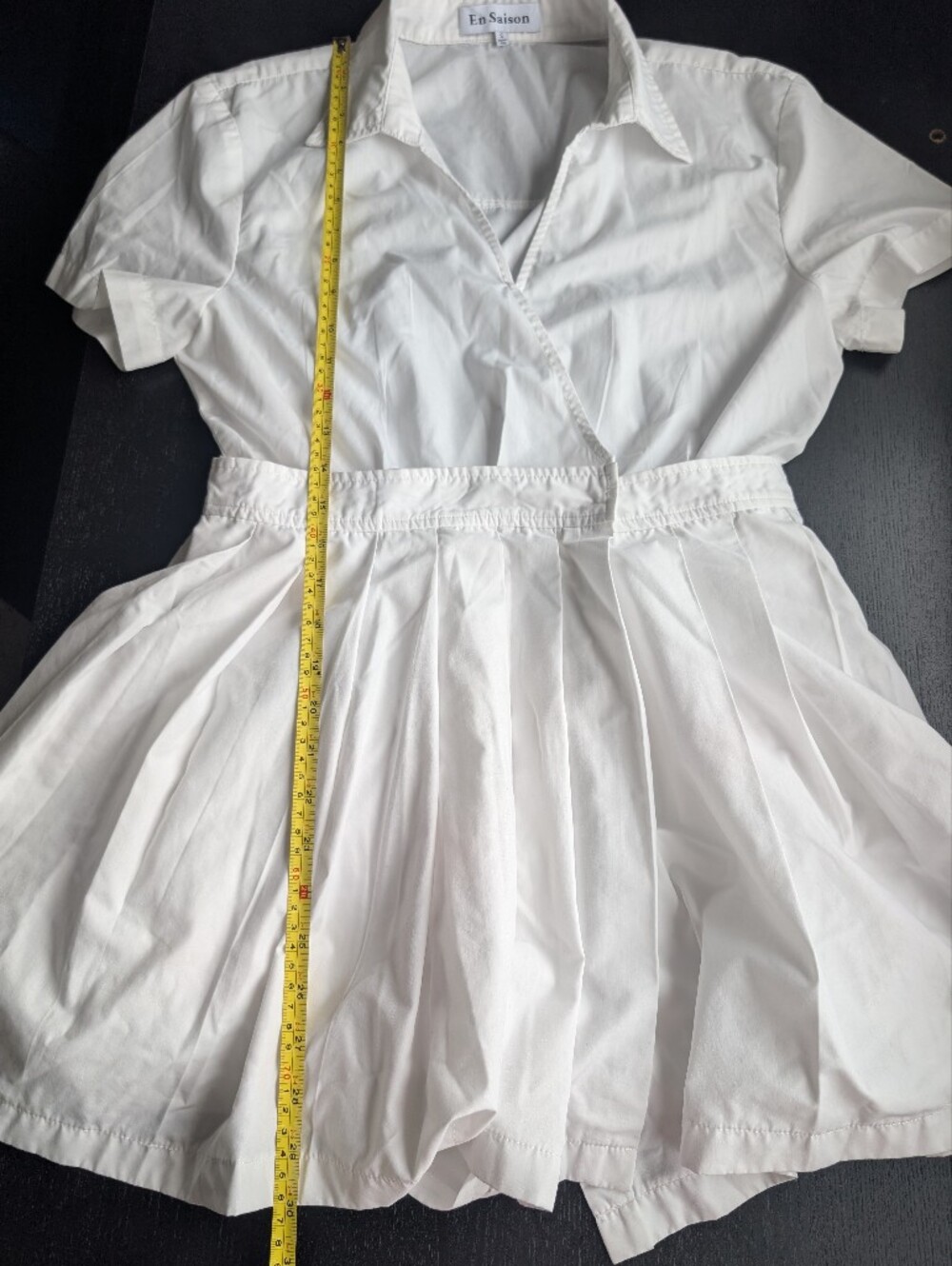 En Saison Noemi Romper Wrap Dress in White - Picture 11 of 14
